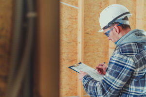 Site Engineer Making Proper Documentation and Checking Building Plans.